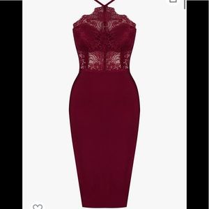 NEW Lace halter trap cocktail bandage dress